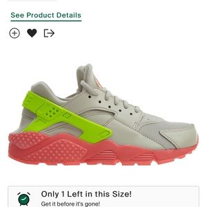 Nike Air Huarache Run Desert Sand Volt / Hot Punch sneakers womens 11 like new